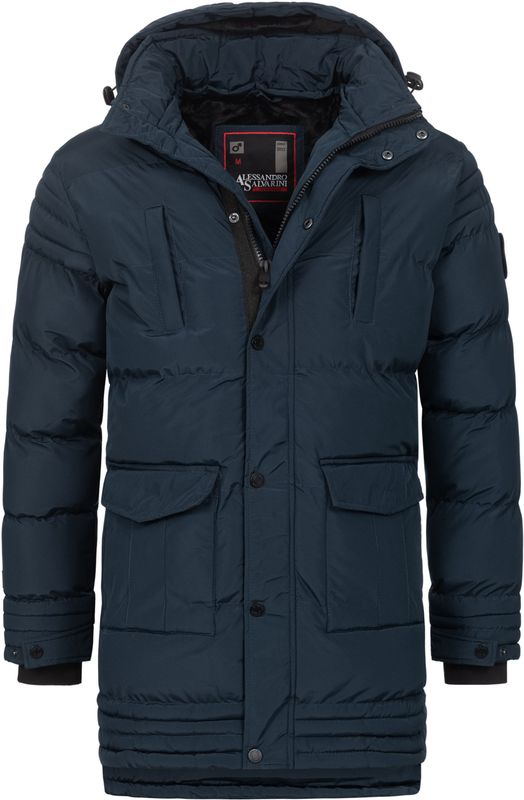 Alessandro Salvarini - AS285 - Heren Winterjas - Waterafstotend - Met Teddyvoering en Afneembare Capuchon