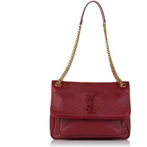 Vintage YSL Medium Niki Leather Shoulder Bag Red