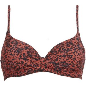 BEACHWAVE Voorgevormde Beugel Bikinitop Brique/zwart - Maat S