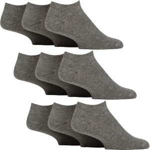 9-pack heren diabetessokken | Non-elastische extra brede enkelsokken