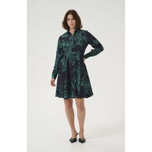 Jurk - Regular Fit - Zwart - Boven de Knie - Lange Mouwen