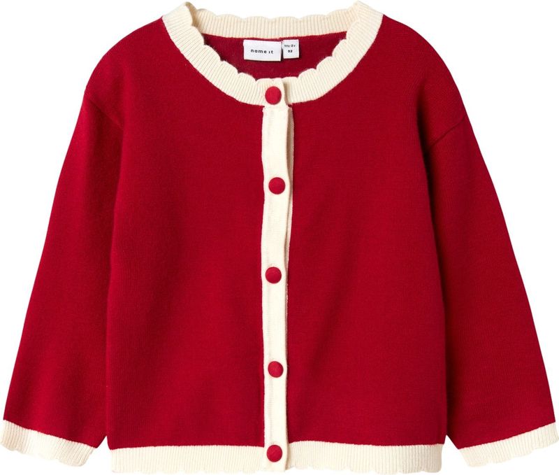 Kerst - Gebreide Cardigan - Lange Mouwen - Ronde Hals - Regular Fit