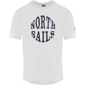 Wit T-shirt met cirkellogo van North Sails