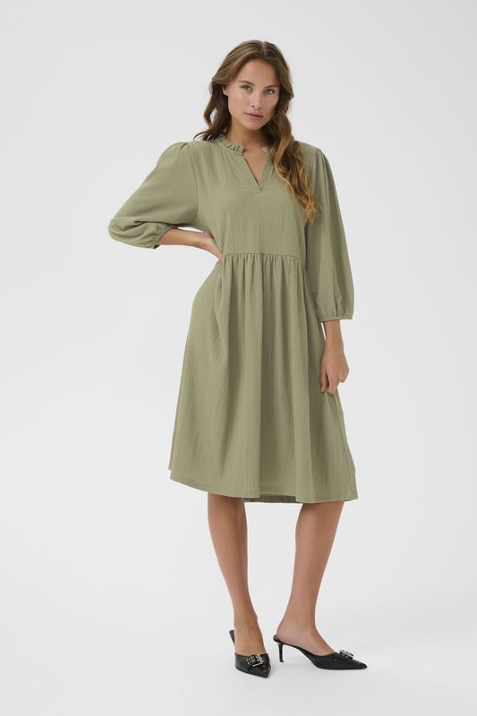 Jersey jurk Regular fit Vetiver green