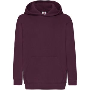 Fruit Of The Loom Kinder Unisex Sweatshirt Met Capuchon / Hoodie (Bordeaux)