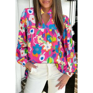 Bloemenprint V-hals Blouse