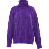 Mymo - Trui met Coltrui - Paars - Pullover