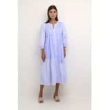 CULTURE - Blousejurk 'Cia' - Lichtblauw/Wit - Tuniekjurk