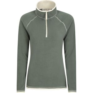 Mountain Warehouse Dames/Dames Montana Half Zip Fleece Top (Donkergroen)