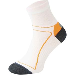 Comodo - Hi Vis Low Cut Fietssokken Heren & Dames - Wit Oranje