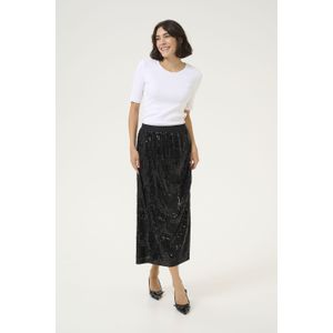 Rok - Black - Regular Fit - Midi Lengte - 100% Polyester