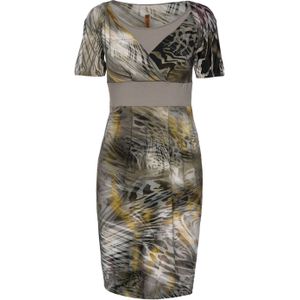 Conquista - Faux Crossover - Jurk - Abstracte Dierenprint