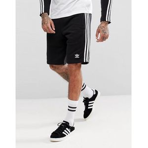 Adidas Originals 3 Stripes Fleece Sweatshort Heren Zwart Korte Broek Halflange Pijp -  Zwart - Maat S