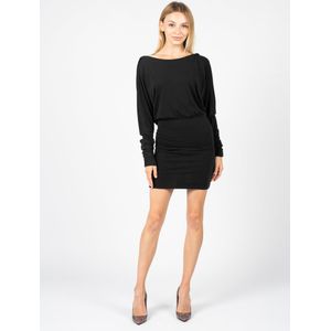 Silvian Heach - Midi Lengte Fitted Jurk - Zwart - Viscose