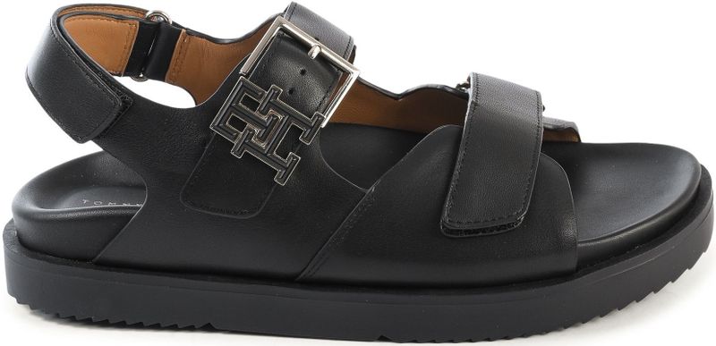 Leren Platte Sandalen met Gespdetail