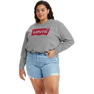 Levis Dames/Dames Grafisch Sweatshirt met Crew Hals Plus (Grijze Heide)
