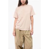 Maison Margiela - T-shirt met Logo - Roze - Dames - Katoen