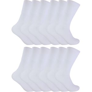 12 paar thermo sokken zonder elastiek diabetische sokken voor heren - Wit