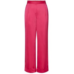 Y.A.S satijn high waist wide leg pantalon YASLILIAN  fuchsia