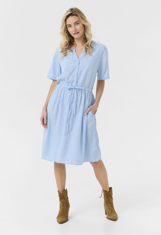 Jurk Feminine Placid Blue Dot blue multi
