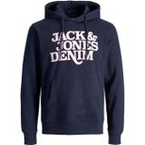 Jack & Jones - JJrack Sweat Hood - Heren Hoodie - Blauw
