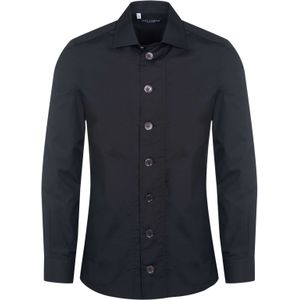 Dolce & Gabbana - Slim Fit - Formele Overhemd - Zwart - Katoen