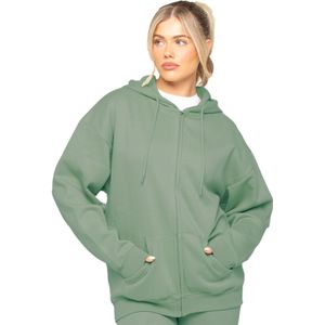Enzo | Dames Oversized Zip Up Hoodie