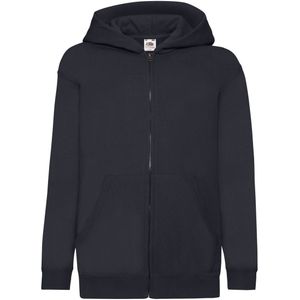 Fruit of the Loom Kinder/Kids Classic Full Zip Hoodie (Deep Navy)