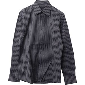 Gucci Gestreepte Overhemd met Knoop in Zwarte Katoen