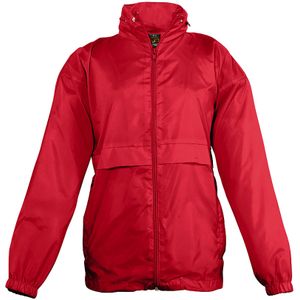 SOLS Kinderen Unisex Surf Windbreaker Jacket (waterbestendig en winddicht) (Rood)