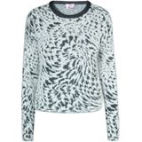 Mymo - Jumper - Wit Zwart - Jacquardtrui - Lange Mouwen - Ronde Hals