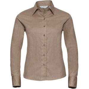 Russell Collectie Dames Dames Lange Mouw Klassiek Twill Shirt (Khaki)