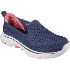 Skechers GO WALK 7 - Vina Textile Dames Navy/Coral Trainers