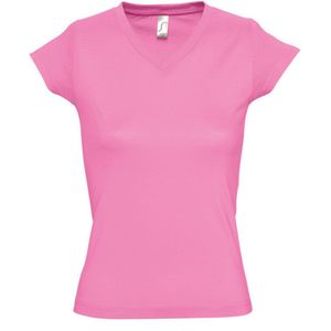 SOLS Dames/dames Maan V Hals T-Shirt met korte mouwen (OrchideeÃ«nroze)