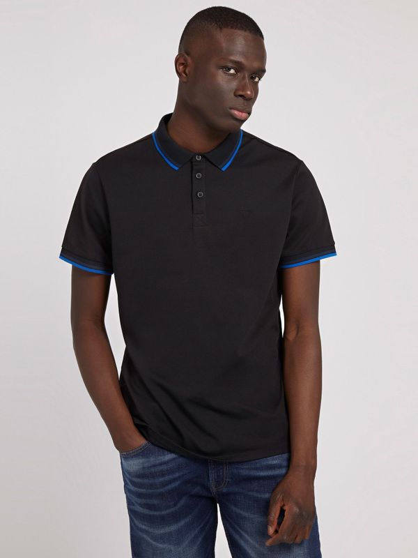 Guess - Poloshirt - Zwart - Hoogwaardige Stofmix