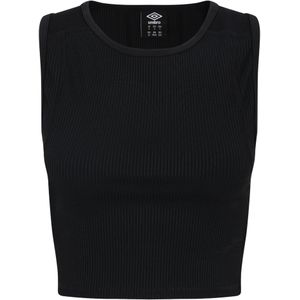 Umbro Dames/Dames Ribbed Crop Top (Zwart)