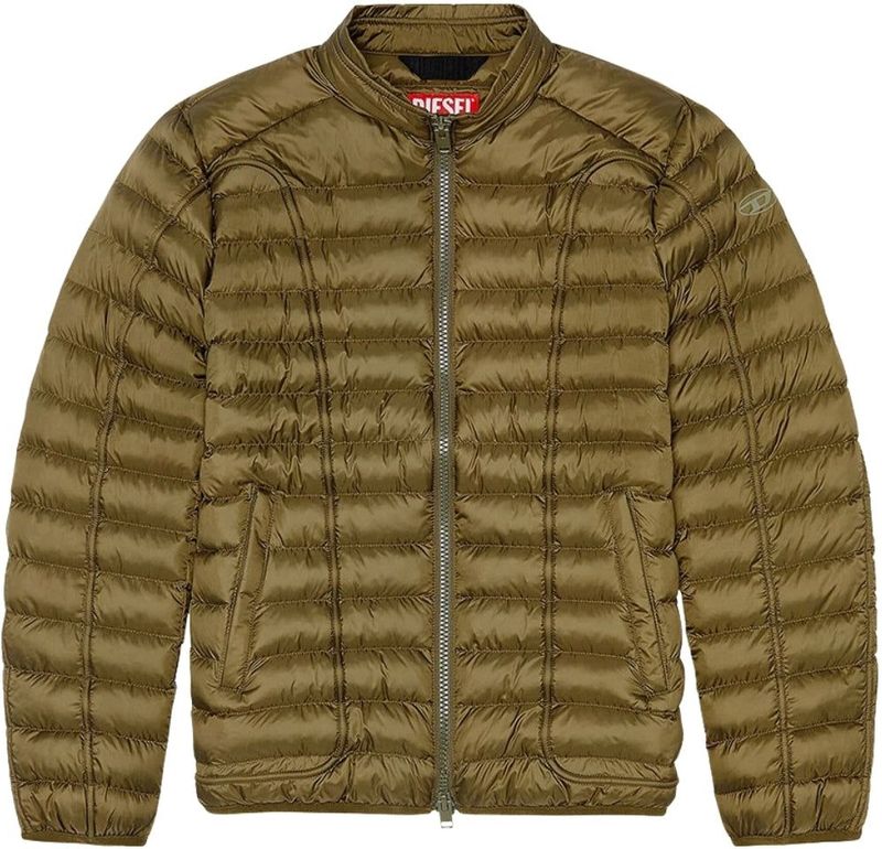Diesel - Gewatteerd Jack - Groen - 100% Polyester