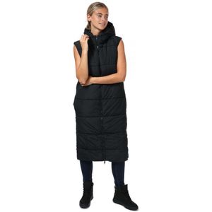 Brave Soul Denmark longline bodywarmer met capuchon voor dames, zwart