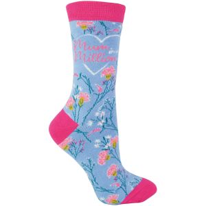 Miss Sparrow dames bamboesokken voor mama - Mum Sokken (Blauw)