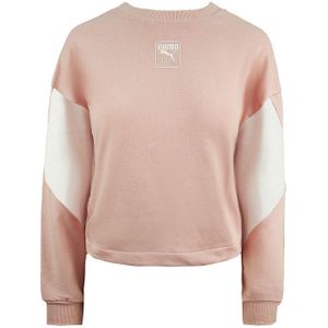 Puma Relaxed Fit Rebel Crew Neck Sweatshirt Roze Damestrui 583559 15