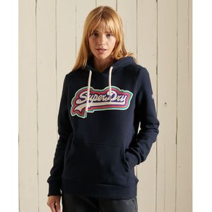 Superdry Rainbow Vintage Logo Hættetrøje - Dames - Maat 38 Normaal