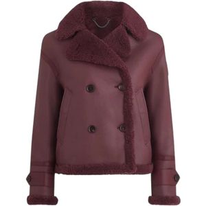 Belstaff - Cedar - Leren Jas - Bordeauxrode - Schapenvachtleer