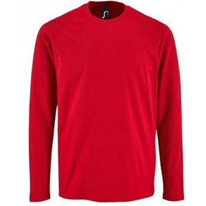 SOLS Heren Keizerlijk T-Shirt met lange mouwen (Rood)