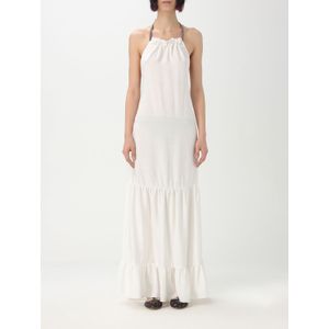 Gelaagd Rimpel Linnen Maxi Jurk