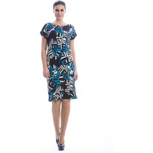 CONQUISTA - Jurk - Mouwloos - Abstracte Print - Knielengte