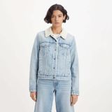 Dames Levis Original Sherpa Trucker Jacket in Lichtblauw