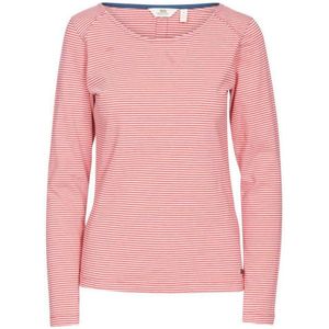 Trespass - Dames Caribou Casual Top (Hibiscus Rode Streep) - Maat 2XS