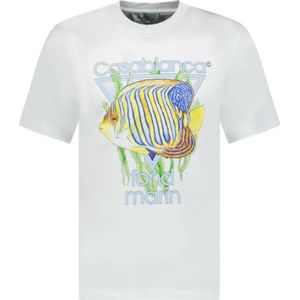 Casablanca Fond Marin T-shirt in wit