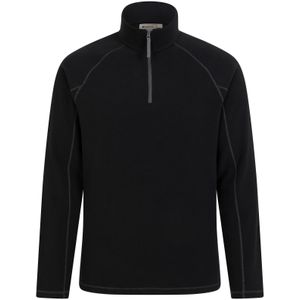 Mountain Warehouse Heren Ashbourne II Half Zip Fleece Top (Zwart)
