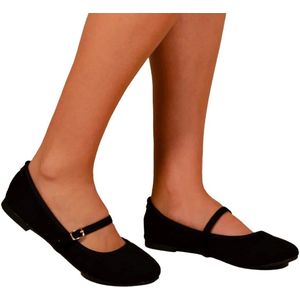 Where's That From Dames/Dames Josie Suede Ballerina Flats (Zwart)